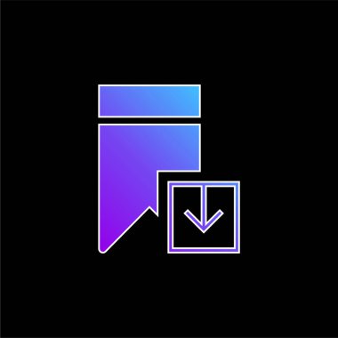 Yer imi mavi gradyan vektör simgesi