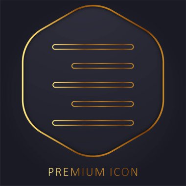 Sağ altın çizgi premium logosu veya simgesini hizala