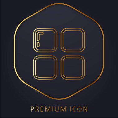 Altın çizgi premium logosunu veya simgeyi uygular