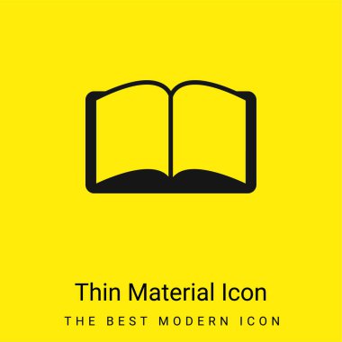 Book Opened Symmetrical Shape minimal bright yellow material icon clipart