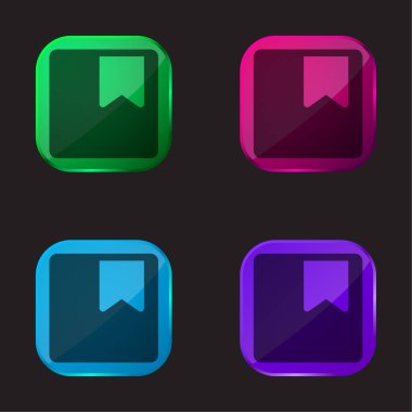 Yer imi dört renkli cam simge simgesi