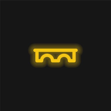 Köprü sarısı parlak neon simgesi