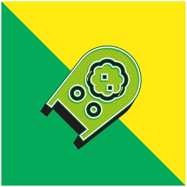 Boron Dala Green ve sarı 3D vektör simgesi logosu