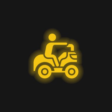 Atv sarı parlak neon simgesi