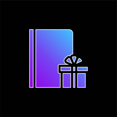 Kitap mavi gradyan vektör simgesi