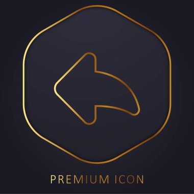Back Arrow golden line premium logo or icon clipart