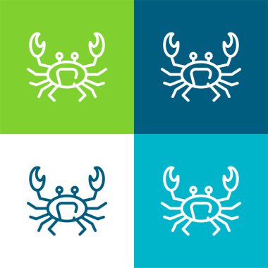 Plaj Düz Rengi En Küçük Simge Seti