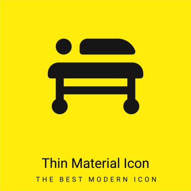 Yatak minimal parlak sarı madde simgesi