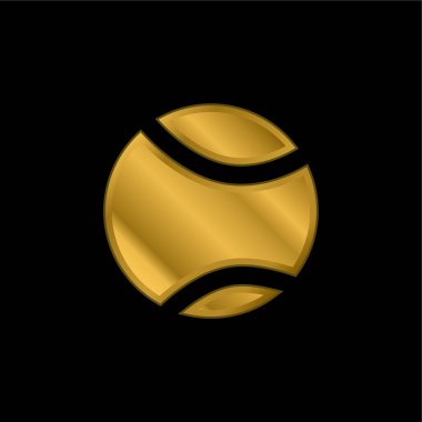 Top altın kaplama metalik simge veya logo vektörü