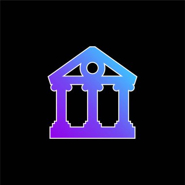 Bankanın mavi gradyan vektör simgesi