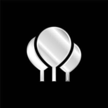 Balonlar gümüş kaplama metalik simge