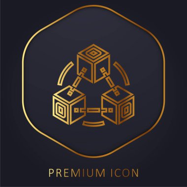 Altın hat prim logosu ya da simgesi engelle