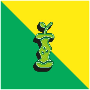 Apple Green ve sarı modern 3d vektör simgesi logosu