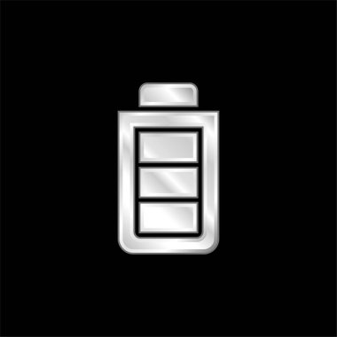 Pil gümüş kaplama metalik simge