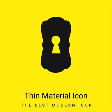 Big Keyhole Black Shape minimal bright yellow material icon clipart