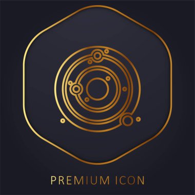 Astronomy golden line premium logo or icon clipart