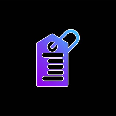 Barkod Etiketi mavi eğimli vektör simgesi