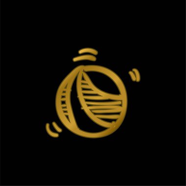 Top El Oyuncak Altın kaplama metalik simge veya logo vektörü