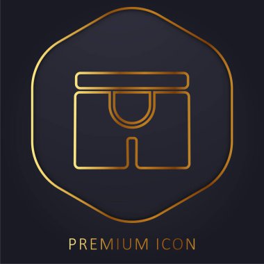 Boxers golden line premium logo or icon clipart