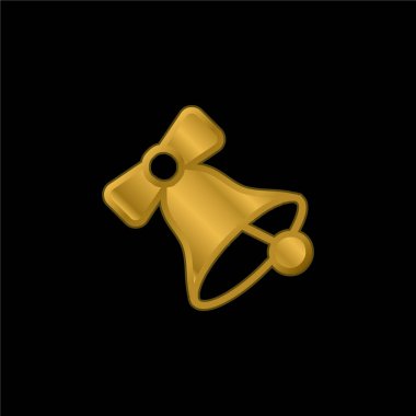 Altın kaplama metal simge veya logo vektörü