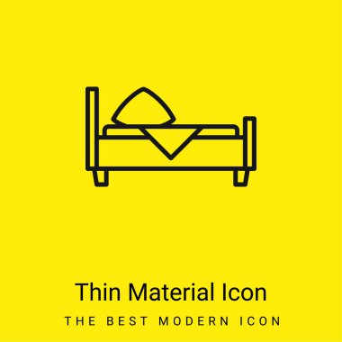 Yatak minimal parlak sarı madde simgesi