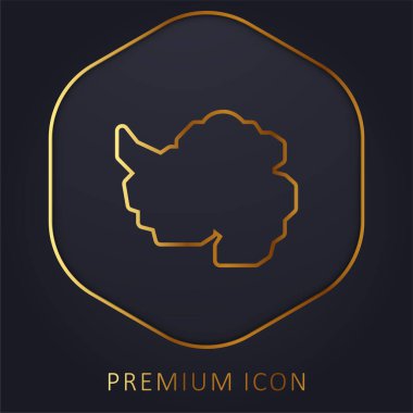 Antarktika altın çizgisi premium logosu veya simgesi