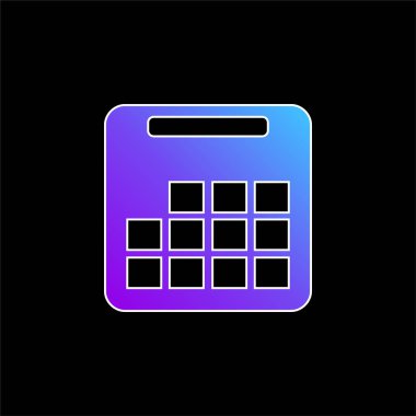 Yıllık mavi takvim eğimli vektör simgesi