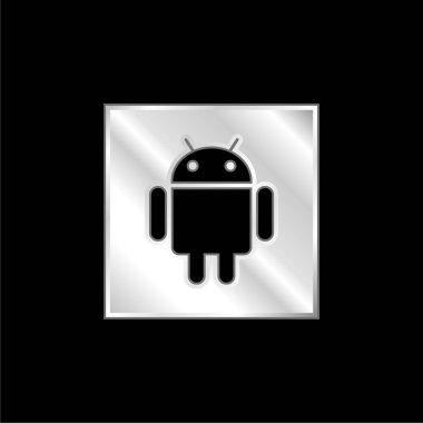Android gümüş kaplama metalik simge