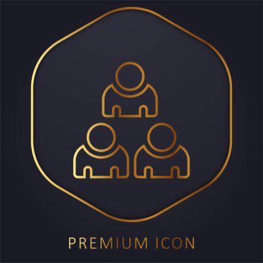 Seyirci altın çizgi prim logosu veya simgesi