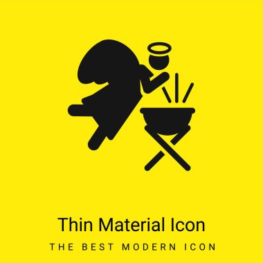 Angel minimal bright yellow material icon clipart