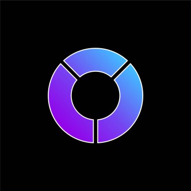 Analitik mavi gradyan vektör simgesi