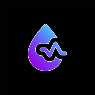 Kan basıncı mavi gradyan vektör simgesi