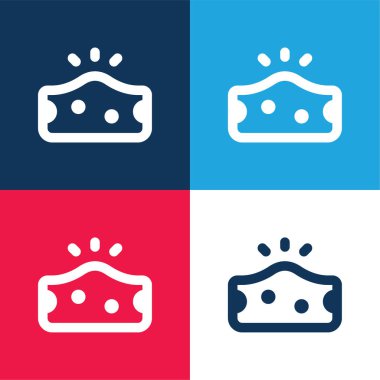 Alerji mavi ve kırmızı dört renk minimal simge kümesi