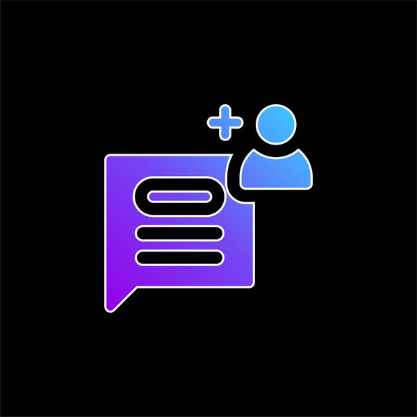 Add blue gradient vector icon