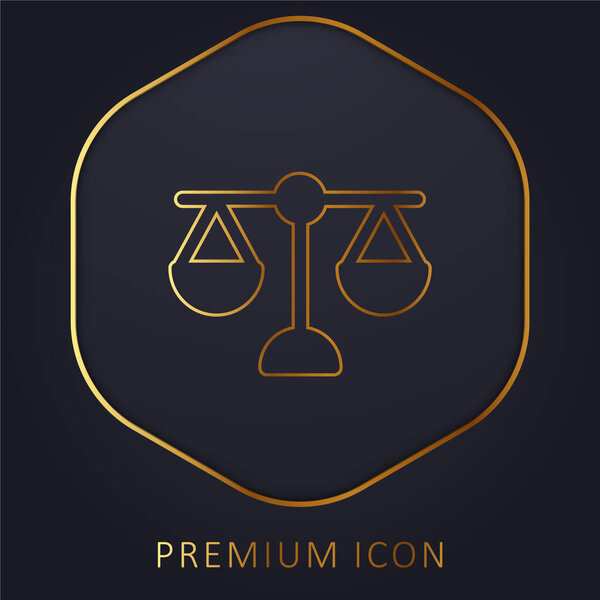 Balance golden line premium logo or icon