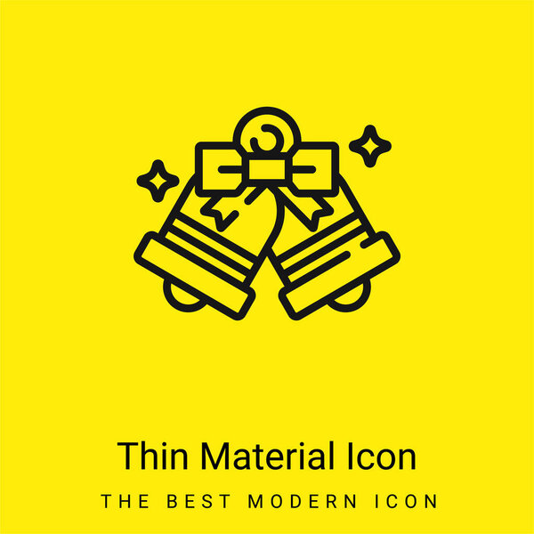 Колокола минимальный ярко-желтый значок материала