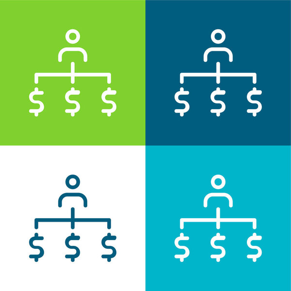 Четырехцветный минимальный набор иконок