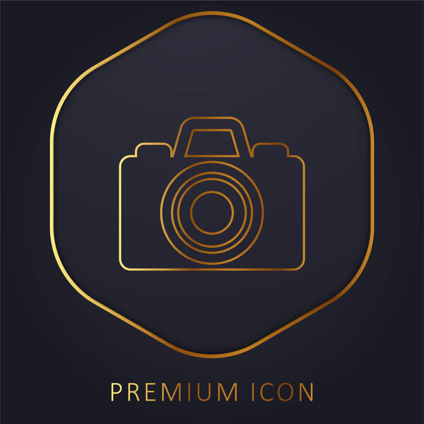 Логотип или значок золотой линии Черной камеры