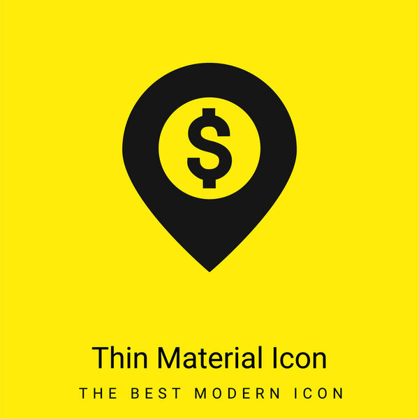 Значок минимального ярко-желтого материала