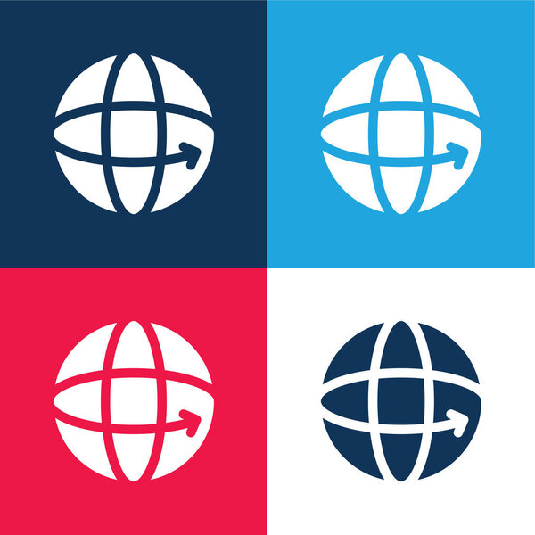 360 синий и красный четыре цвета минимальный набор значков