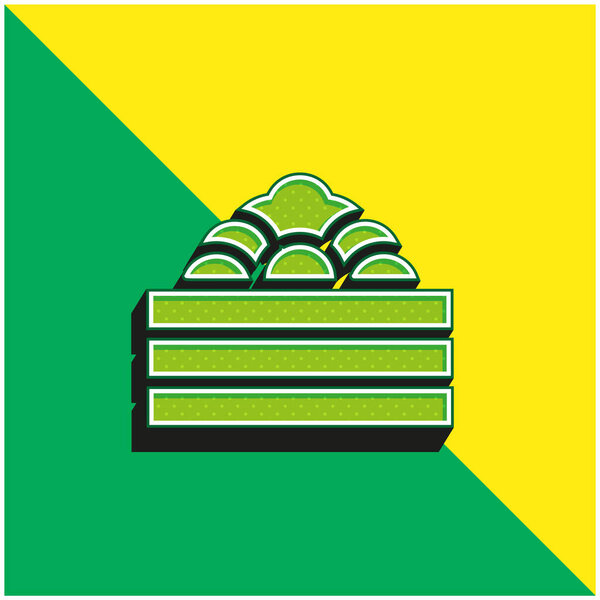 Ball Pool Green and yellow modern 3d vector icon logo