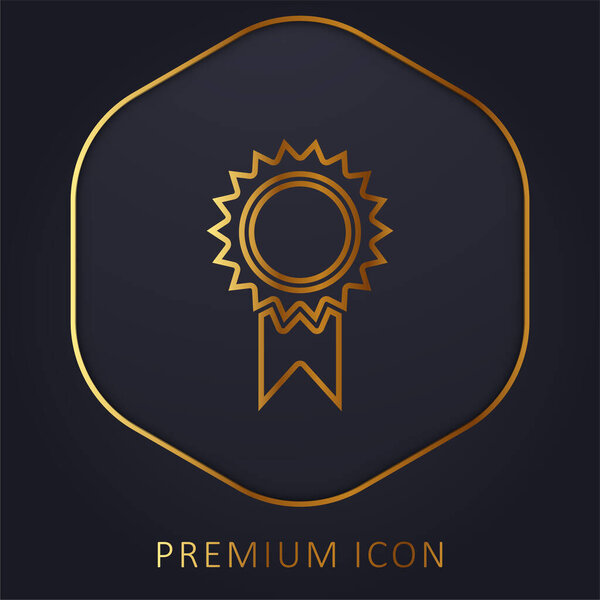 Award golden line premium logo or icon