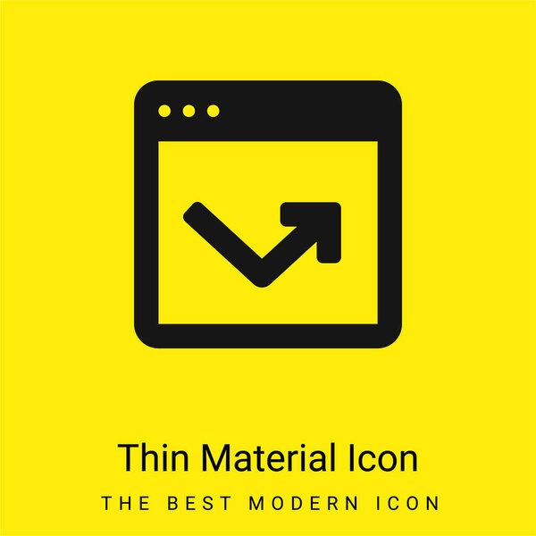 Bounce minimal bright yellow material icon