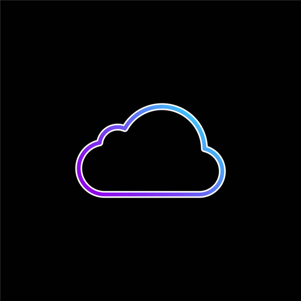 Big Cloud blue gradient vector icon