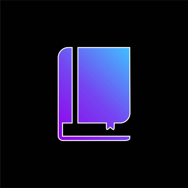 Book And Bookmark blue gradient vector icon