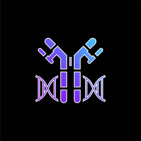 Antibodies blue gradient vector icon