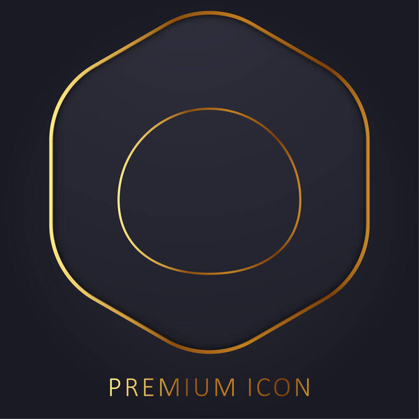 Black Oval golden line premium logo or icon