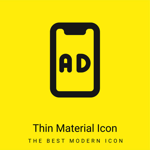 Ads minimal bright yellow material icon