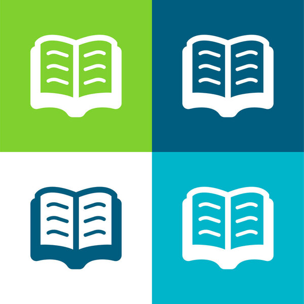 Книга Плоский четырехцветный минимальный набор значков