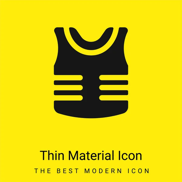 Armor Minimal Bright Yellow Material Icon — Stock Vector